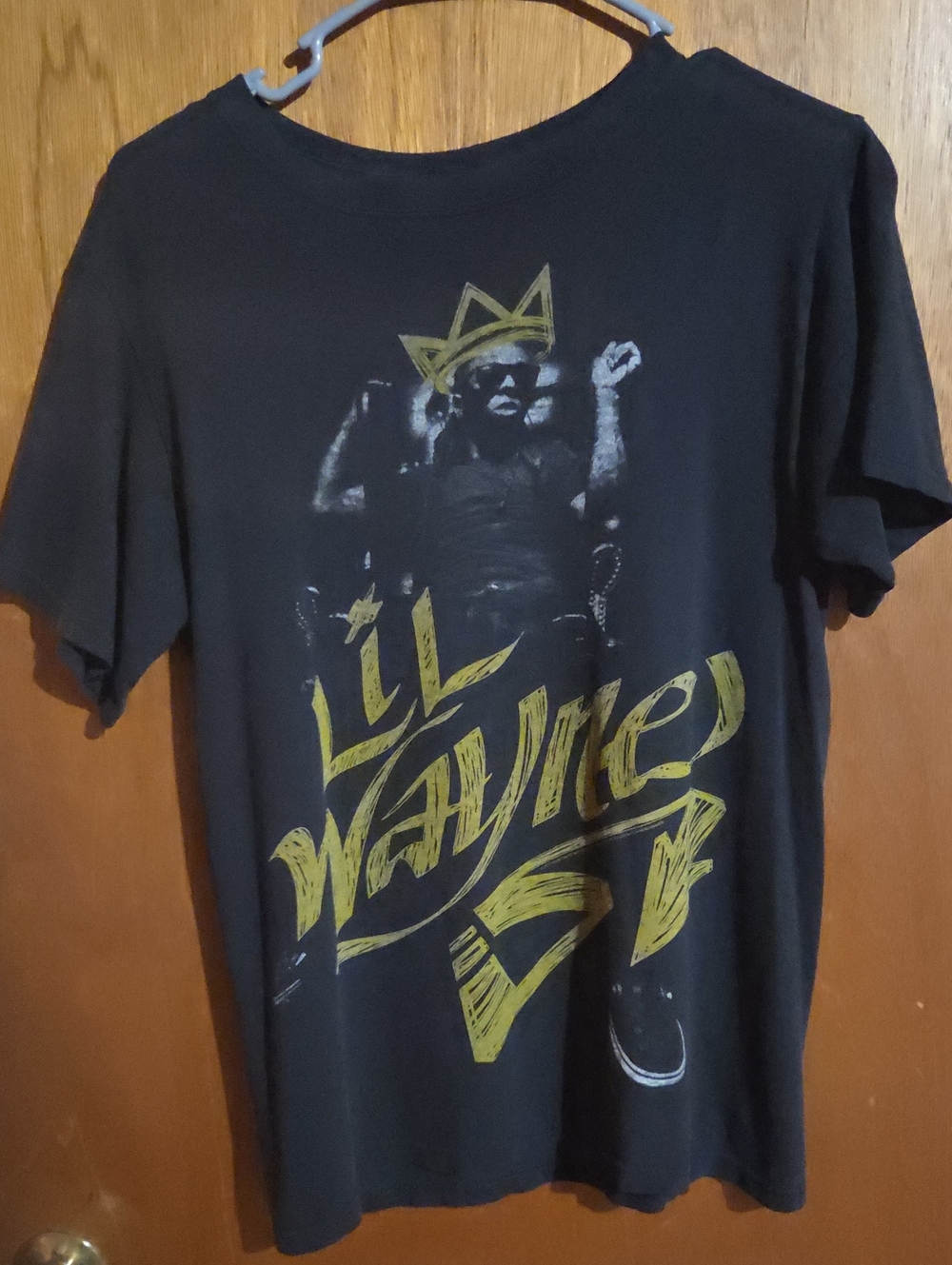 Lil Wayne T Shirt - Black with Gold Print